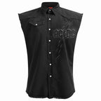 AC/DC - BACK IN BLACK RASGADO - Camiseta sin mangas Worker negra lavada a la piedra