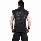 AC/DC - BACK IN BLACK RASGADO - Camiseta sin mangas Worker negra lavada a la piedra