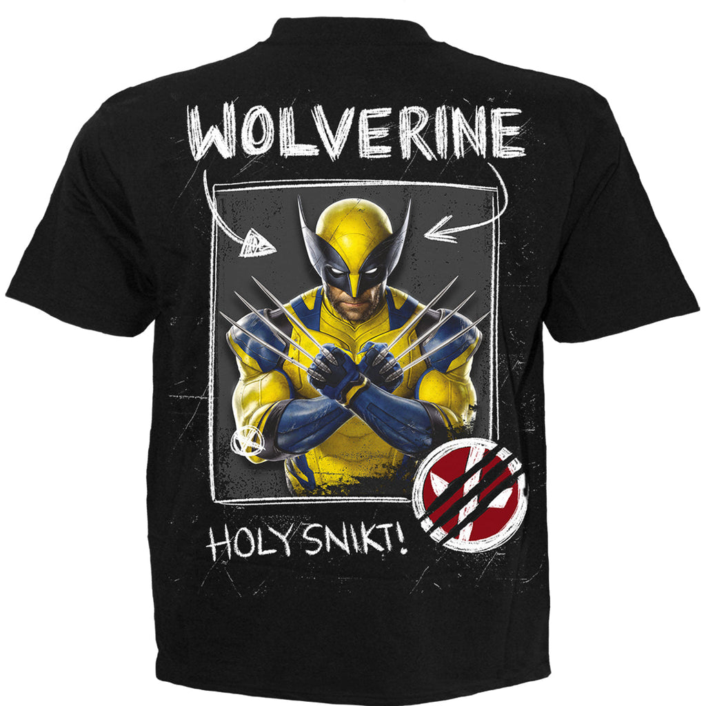 DEADPOOL - BOCETOS DE LOBEZNO - Camiseta Negra