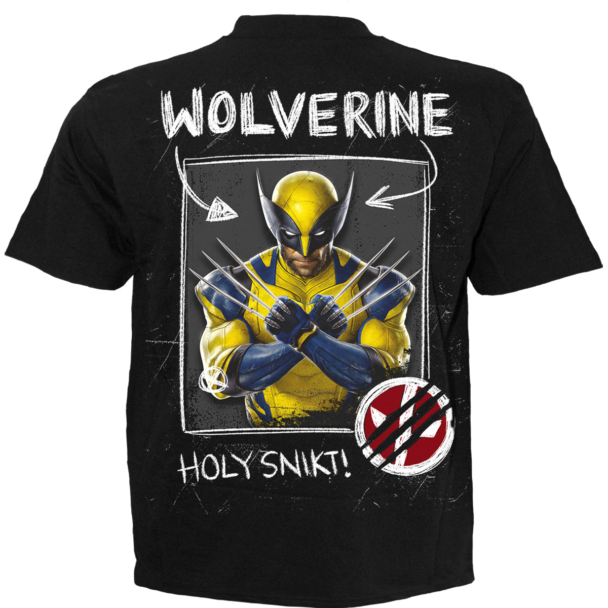 DEADPOOL - BOCETOS DE LOBEZNO - Camiseta Negra