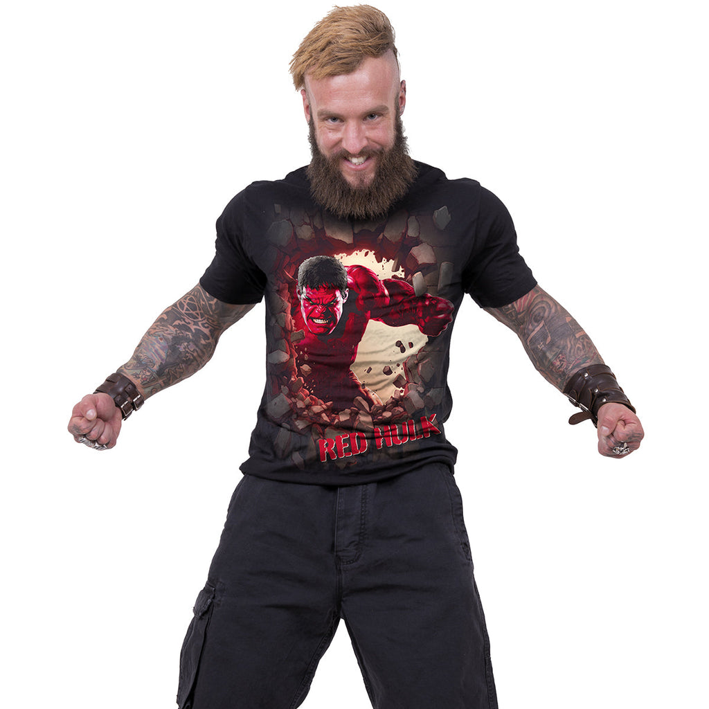CAPTAIN AMERICA - RED HULK - T-shirt Imprimé Avant Noir
