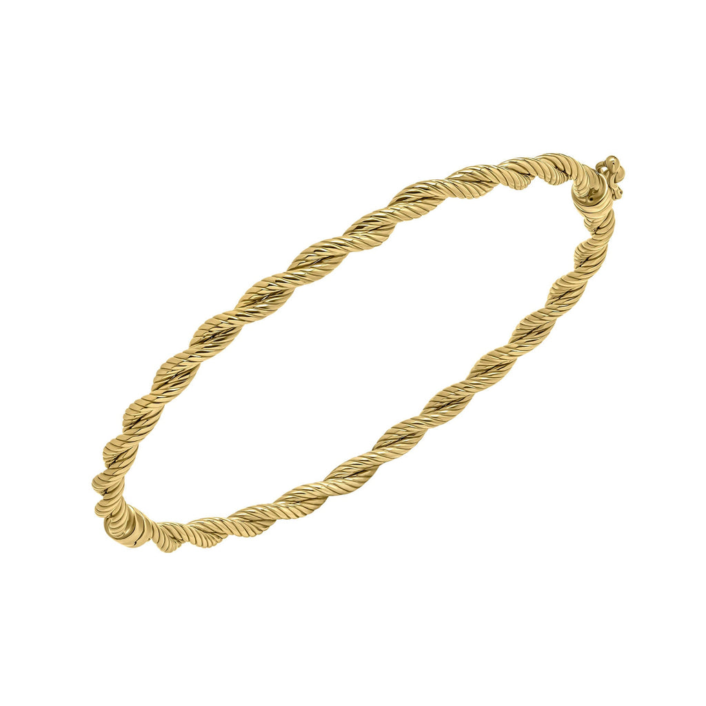 Elements Gold Rope Twist Bangle