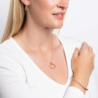 Elements Gold Rope Twist Hoop Pendant