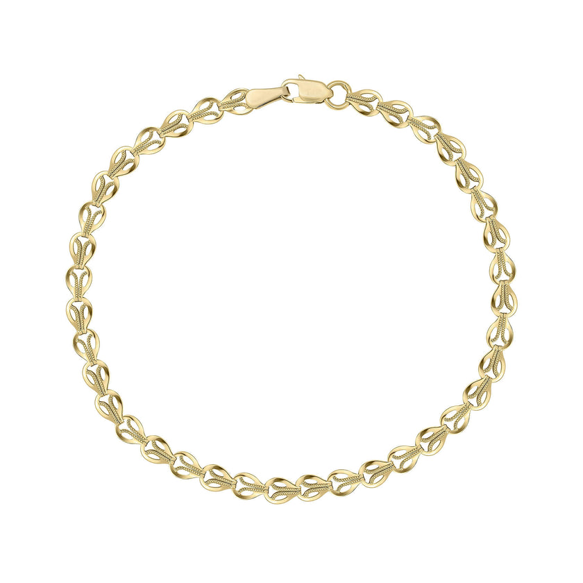 Elements Gold Stampato Link Chain Bracelet