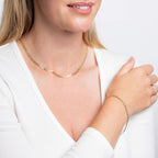 Elements Gold Stampato Link Chain Necklace