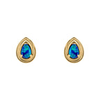 Elements Gold Opal Doublet Teardrop Stud Earrings
