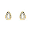 Elements Gold Cut Out Diamond Teardrop Earrings