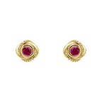 Elements Gold Fura Ruby Stud Earrings