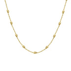Elements Gold Diamond Cut Station Necklace