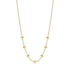 Elements Gold Textured Flower Station Necklace