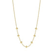 Elements Gold Textured Flower Station Necklace