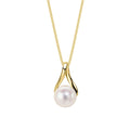 Elements Gold Freshwater Pearl Twist Pendant