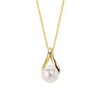 Elements Gold Freshwater Pearl Twist Pendant