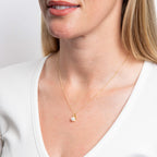 Elements Gold Freshwater Pearl Twist Pendant