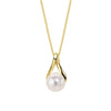 Elements Gold Freshwater Pearl Twist Pendant