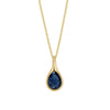 Elements Gold Saphir Bleu Pendentif Goutte Élégant