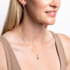 Elements Gold Opal Doublet Teardrop Stud Earrings