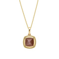 Elements Gold Sugarloaf Cut Chocolate Moonstone Pendant