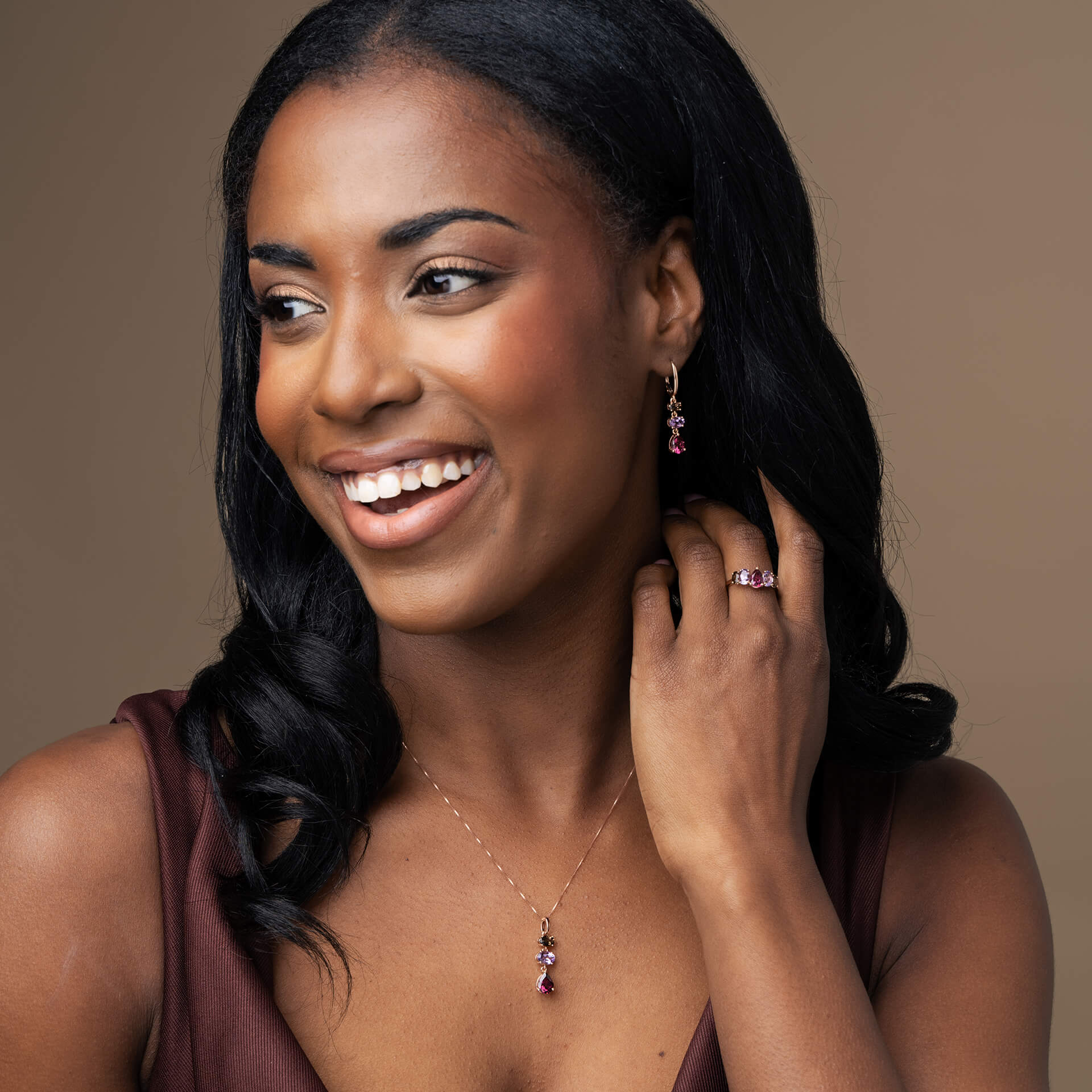 Elements Gold Semi-Precious French Hook Earrings