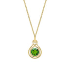 Elements Gold Celtic Green Diopside Pendant