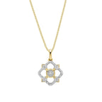 Elements Gold Diamond Floral Pendant