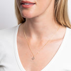Elements Gold Diamond Floral Pendant