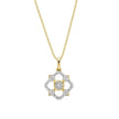 Elements Gold Diamond Floral Pendant
