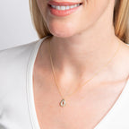Elements Gold Cut Out Diamond Teardrop Pendant