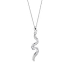 Elements Gold Diamond Twisted Ribbon Drop Pendant