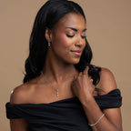 Elements Gold Diamond Twisted Ribbon Drop Pendant