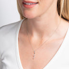 Elements Gold Diamond Twisted Ribbon Drop Pendant