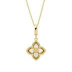 Elements Gold Mother of Pearl Flower Pendant