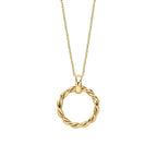 Elements Gold Rope Twist Hoop Pendant