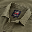 Granby twill overshirt in Military Green