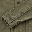 Granby twill overshirt in Military Green