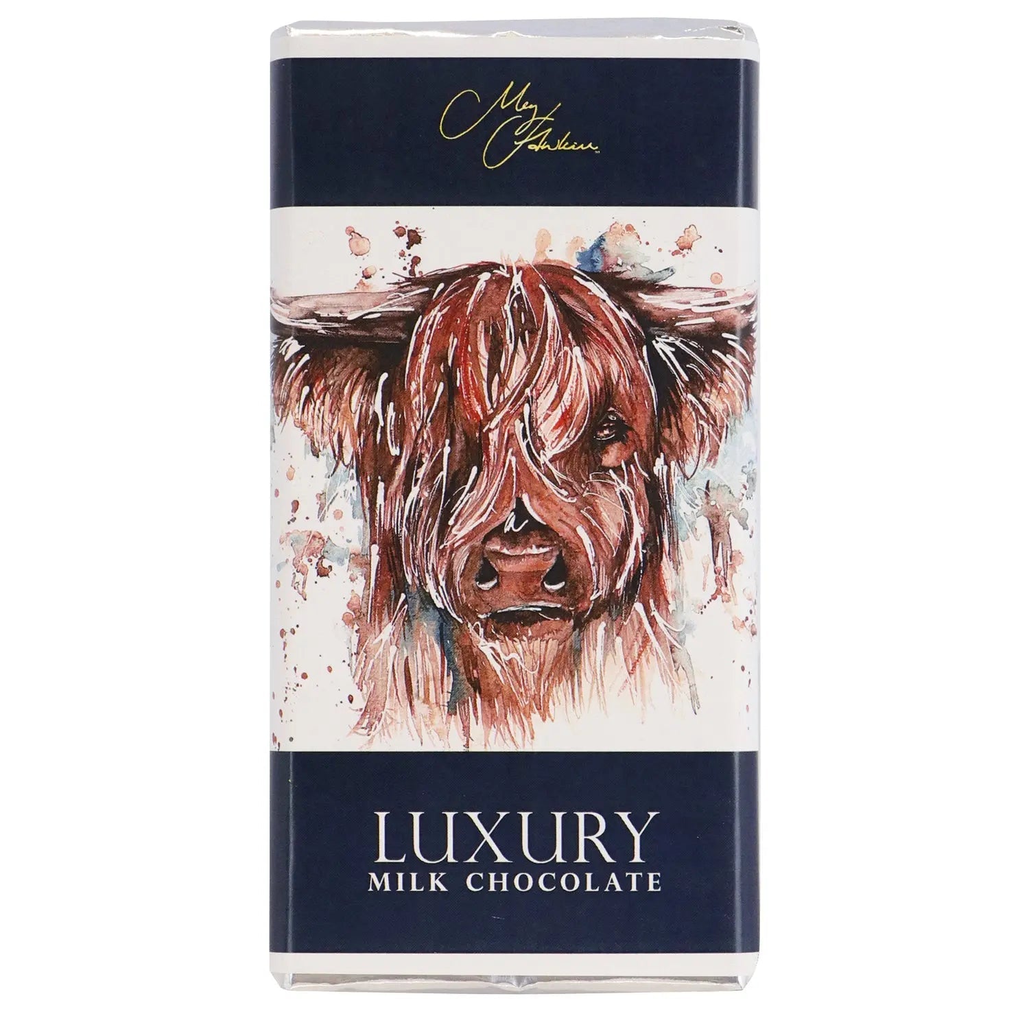 Meg Hawkins Highland Cow design milk chocolate bar