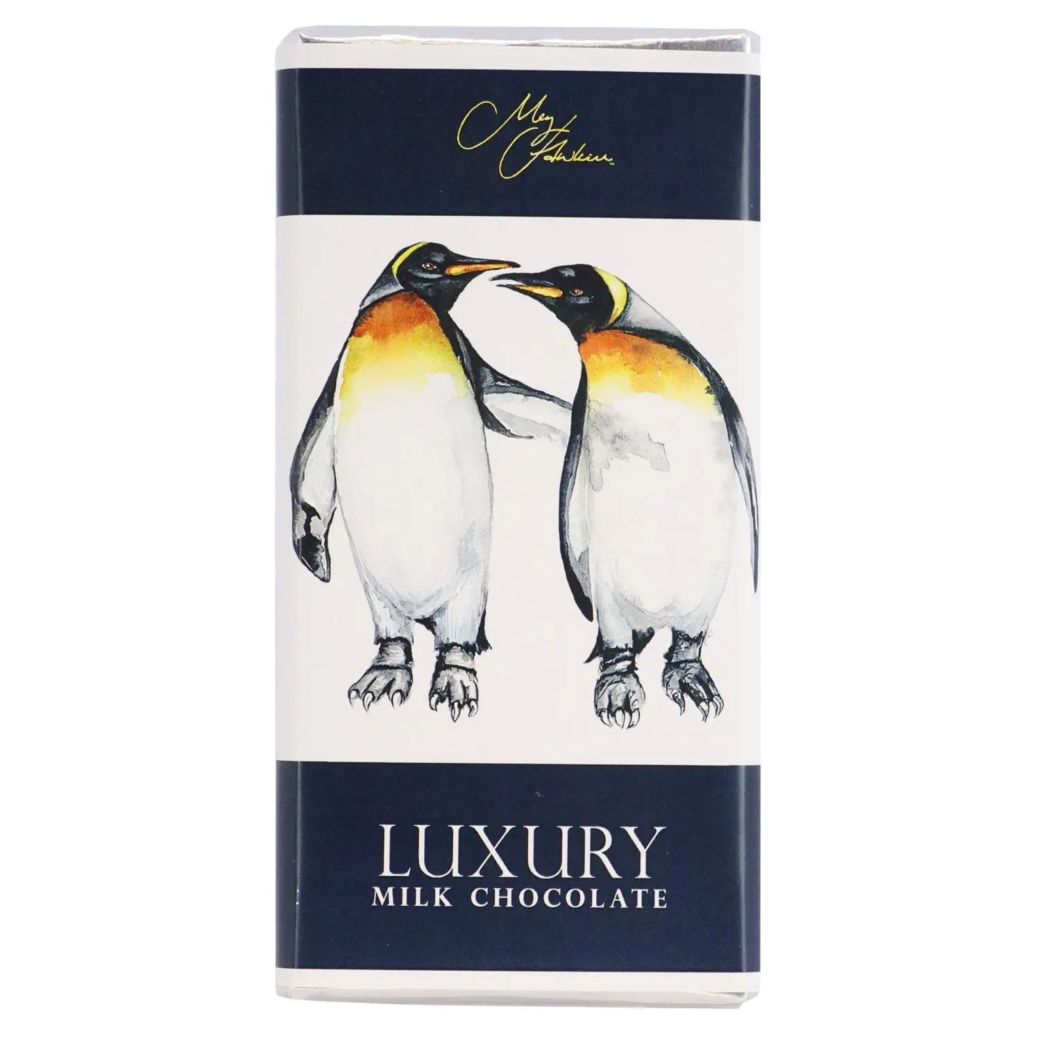 Meg Hawkins Penguin design milk chocolate bar