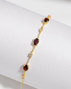 Mini Set 2 - Garnet Jewellery Set in 18k Gold Vermeil