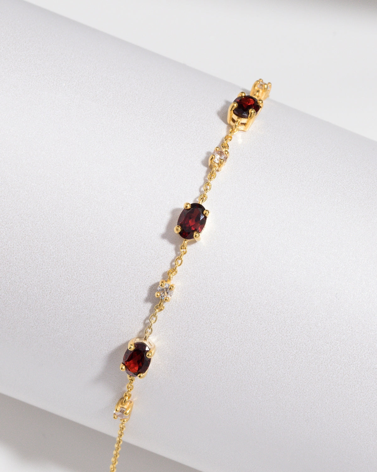 Mini-coffret 2 - Parure de bijoux en grenat en vermeil 18 carats