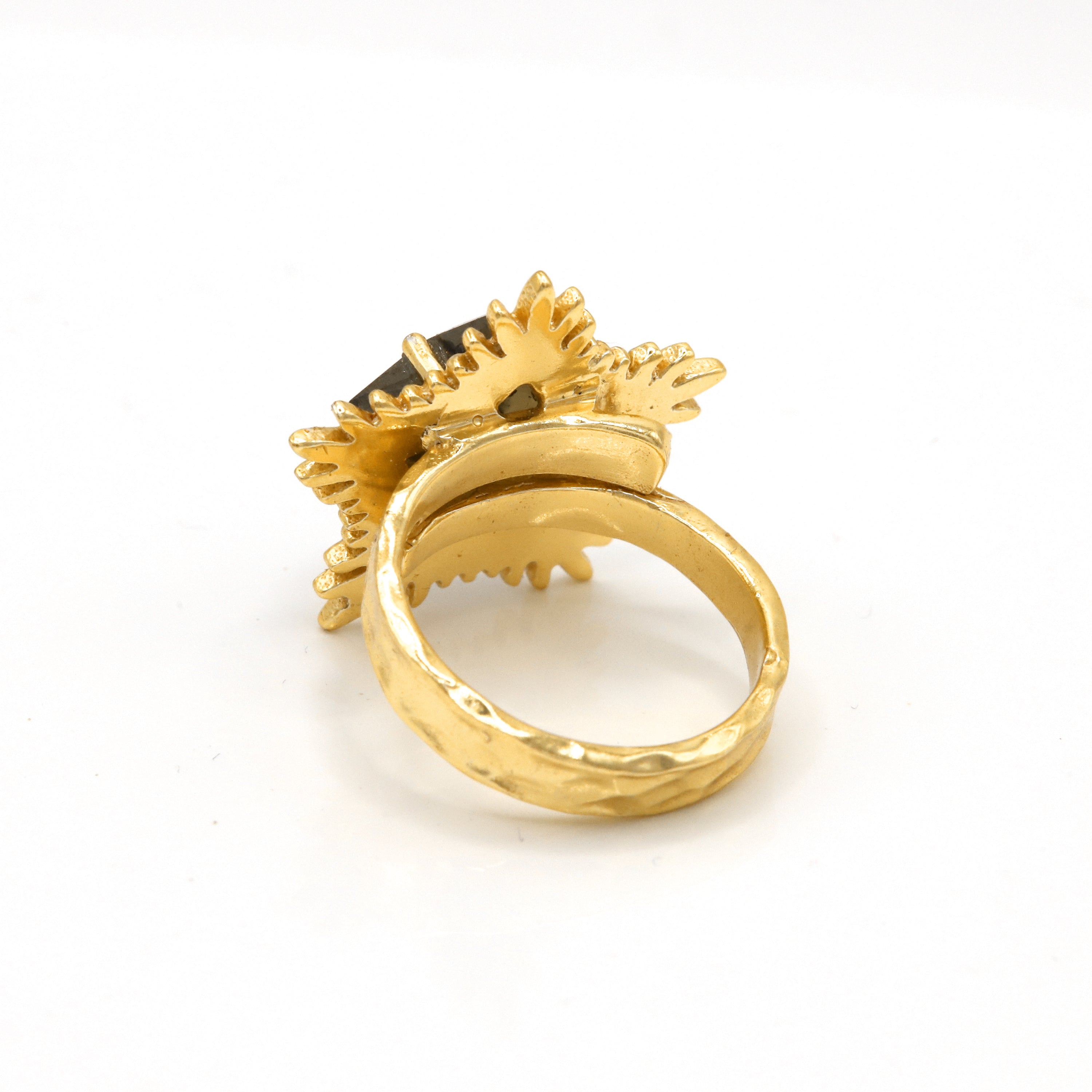 Gigi Labradorite Spiky Star Ring | 18k Gold Plated