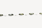 Green Wave Amber Link Bracelet
