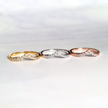 Wishbone Curved Eternity Ring in Sterling Silver