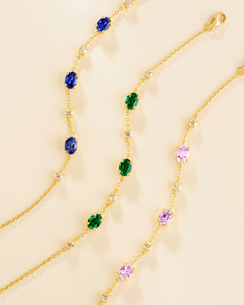 Emerald Bracelet in 18k Gold Vermeil