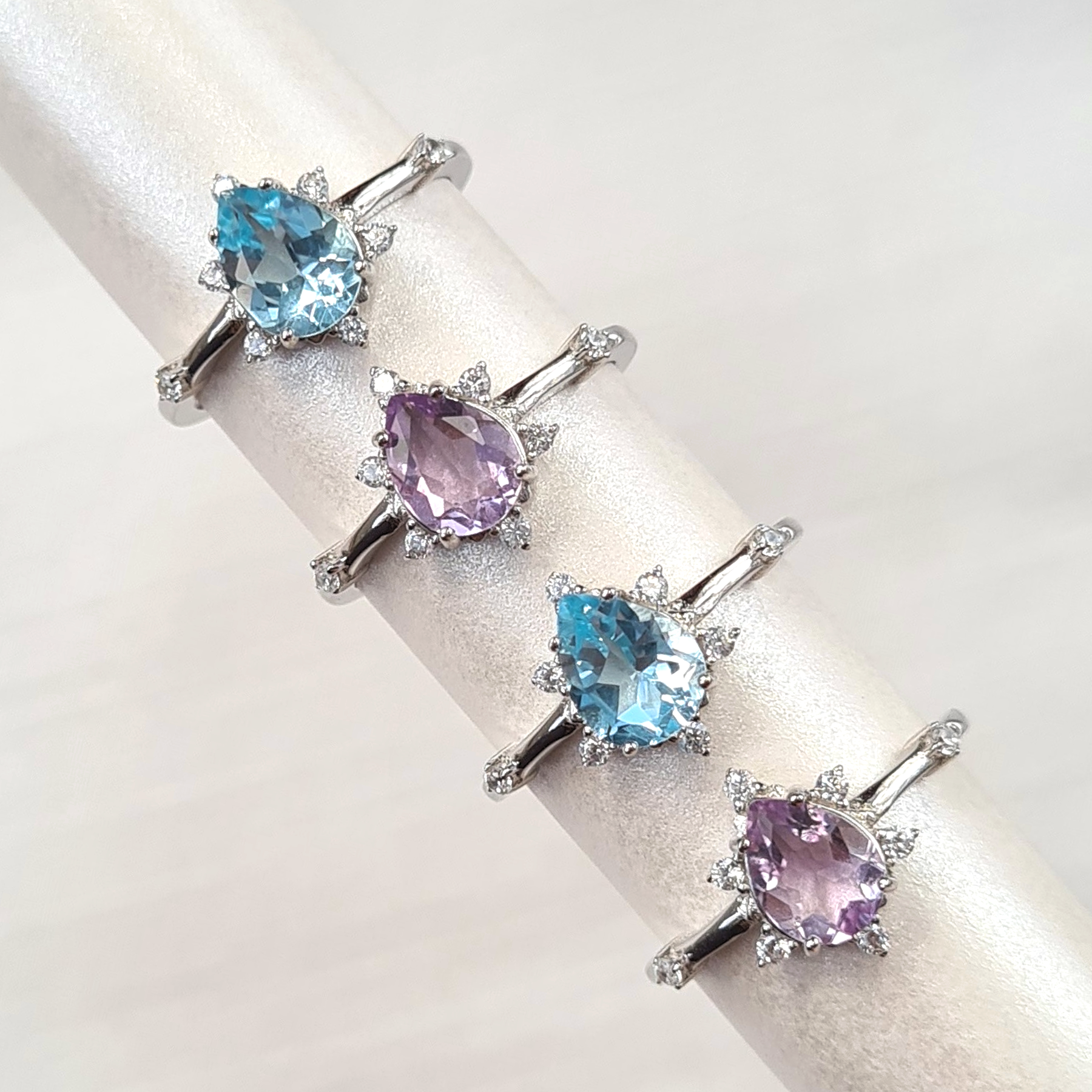 Bague Estelle lavande améthyste en argent sterling