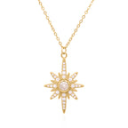 Collier Heidi North Star avec pierre de naissance | Plaqué or 18 carats