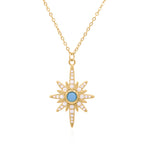 Collier Heidi North Star avec pierre de naissance | Plaqué or 18 carats
