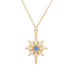 Collier Heidi North Star avec pierre de naissance | Plaqué or 18 carats