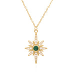Collier Heidi North Star avec pierre de naissance | Plaqué or 18 carats