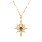 Collier Heidi North Star avec pierre de naissance | Plaqué or 18 carats