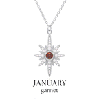 Heidi North Star Birthstone Necklace | 925 Sterling Silver